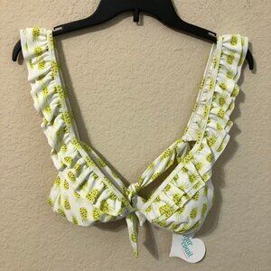 Sugar Coast Bikini Top Pineapple Ruffles